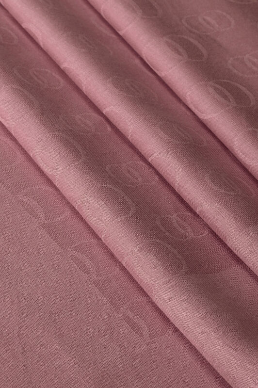 Chain Pattern Dusty Rose Cotton Silk Shawl - 4