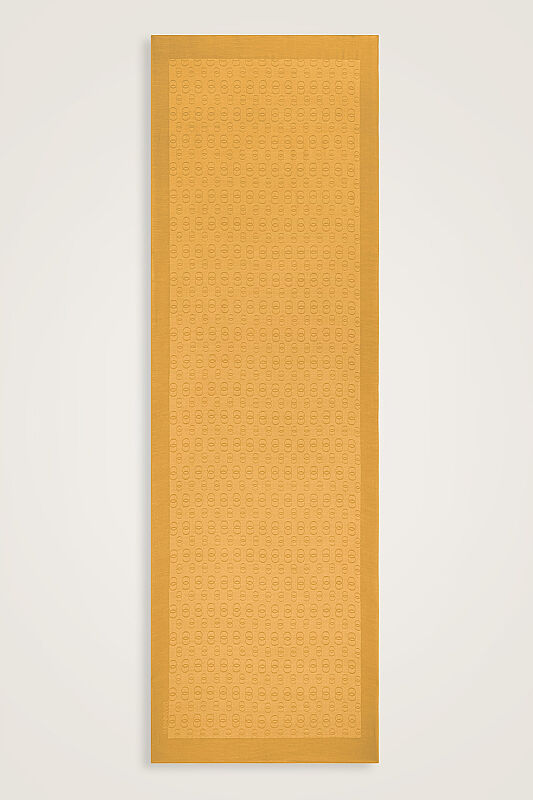 Chain Pattern Light Honey Cotton Silk Shawl - 2