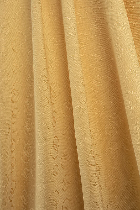 Chain Pattern Light Honey Cotton Silk Shawl - 4