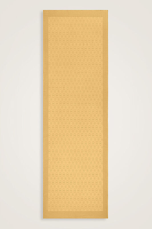 Chain Pattern Light Honey Cotton Silk Shawl - 2