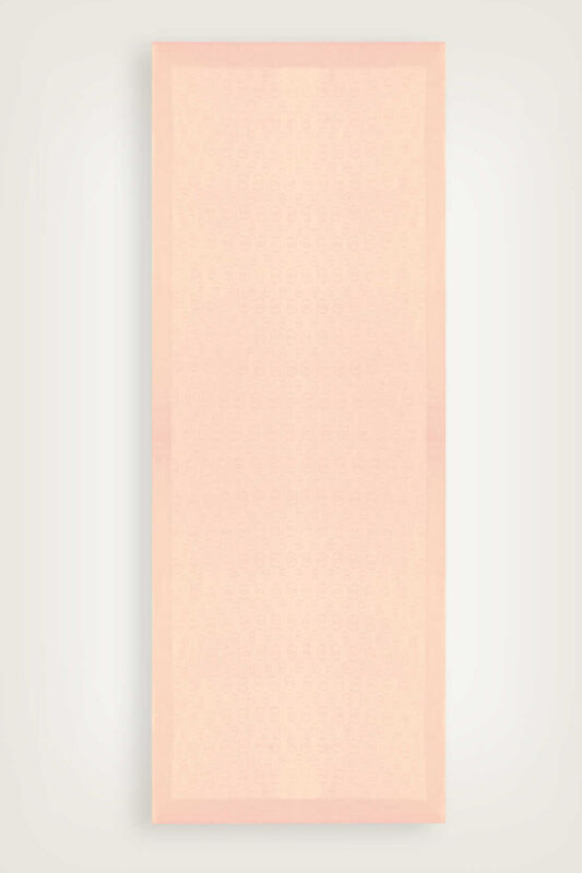 Chain Pattern Light Powder Cotton Silk Shawl - 1