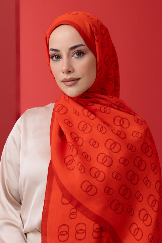 Chain Shawl Red - 5