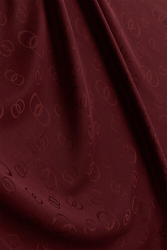 Chain Square Burgundy Naia Cotton Scarf 100x100 - Imannoor (1)