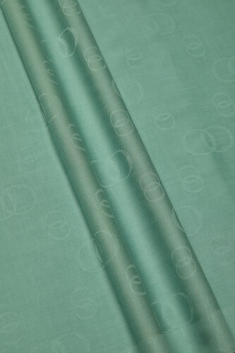 Chain Square Cotton Silk Shawl Nile Green - 4