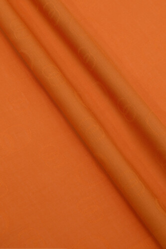 Chain Square Cotton Silk Shawl Orange - 4