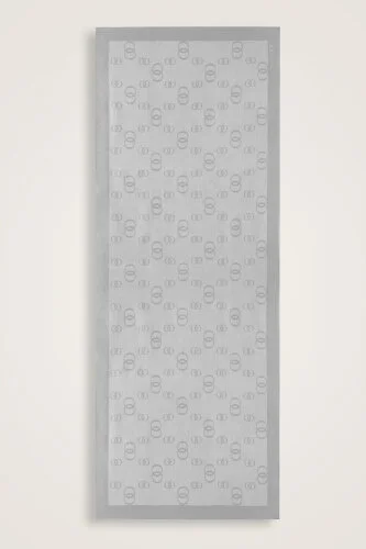 Chain Square Cotton Silk Shawl Silver Moon - 2