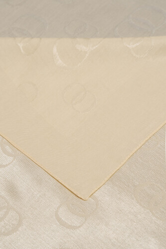 Chain Square Naia Cotton Scarf Cream - 3