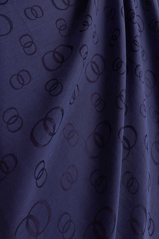 Chain Square Navy Blue Naia Cotton Scarf 100x100 - 2