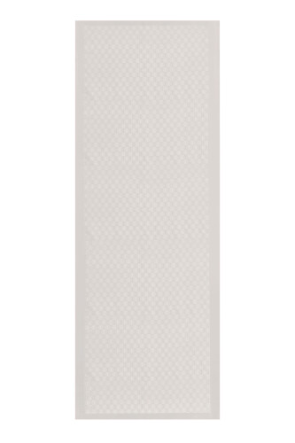 Checker Logo Cream Shiny Shiny Jacquard Shawl 