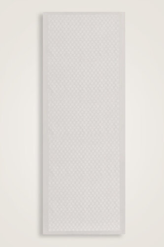 Checker Logo Cream Shiny Shiny Jacquard Shawl 