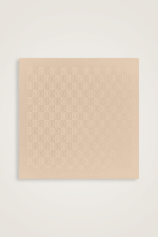 Checkerboard Pattern Antique Beige Naia Scarf - 1