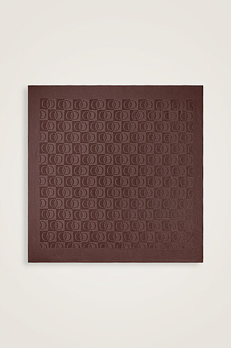 Checkerboard Pattern Brown Naia Scarf - 2