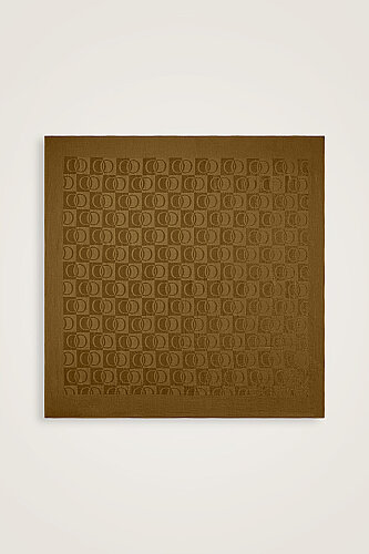 Checkerboard Pattern Khaki Naia Scarf - 2