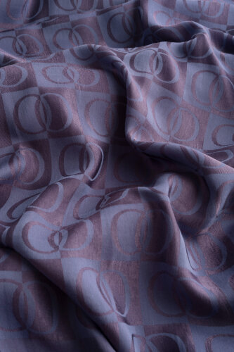 Checkerboard Pattern Lavender Naia Cotton Shawl - Imannoor (4)