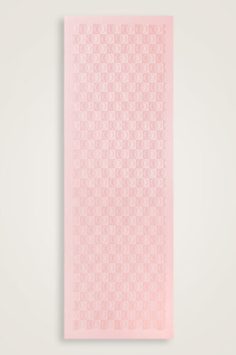 Checkerboard Pattern Light Pink Naia Cotton Shawl 