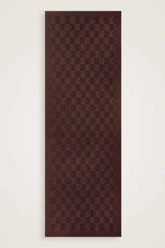 Checkerboard Pattern Naia Cotton Shawl Brown - Imannoor (1)