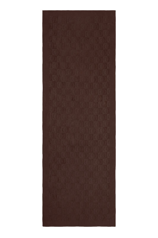 Checkerboard Pattern Naia Cotton Shawl Copper - 1