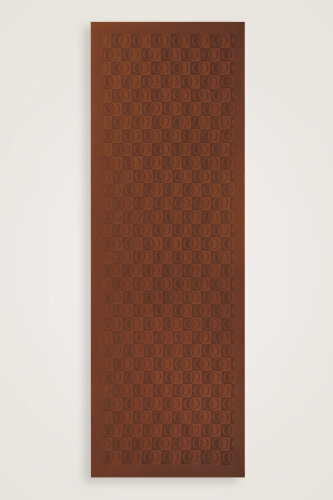 Checkerboard Pattern Naia Cotton Shawl Copper - 2