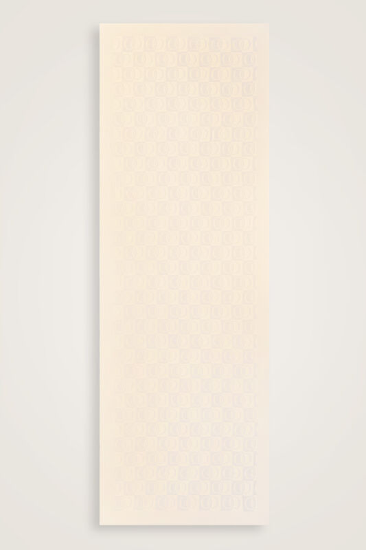 Checkerboard Pattern Naia Cotton Shawl Ecru - 2