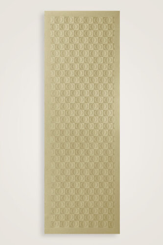 Checkerboard Pattern Naia Cotton Shawl Gold - 2