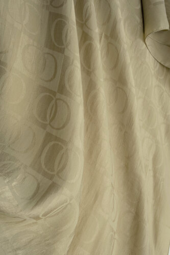 Checkerboard Pattern Naia Cotton Shawl Gold - 4