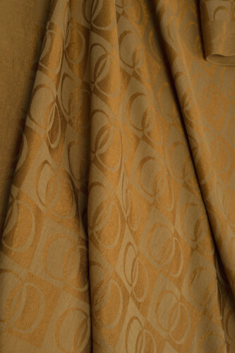 Checkerboard Pattern Naia Cotton Shawl Khaki - Imannoor (4)