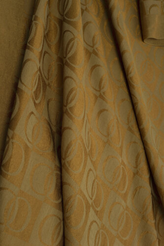 Checkerboard Pattern Naia Cotton Shawl Khaki - 4