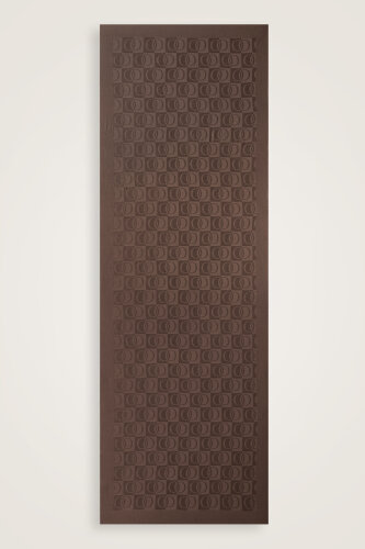 Checkerboard Pattern Naia Cotton Shawl Light Brown - 1