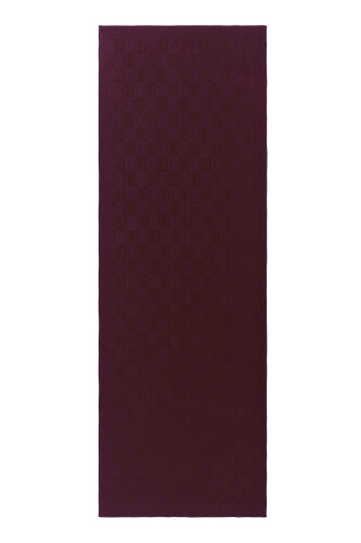 Checkerboard Pattern Naia Cotton Shawl Plum 