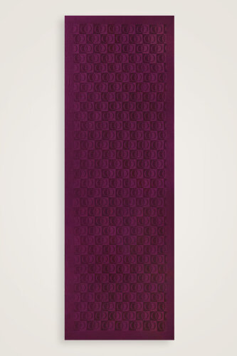 Checkerboard Pattern Naia Cotton Shawl Plum - 2