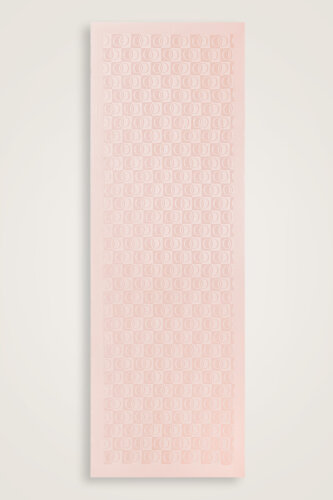 Checkerboard Pattern Naia Cotton Shawl Salmon 