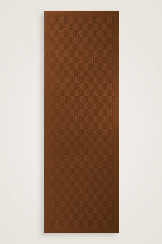Checkerboard Pattern Naia Cotton Shawl Tan - 2