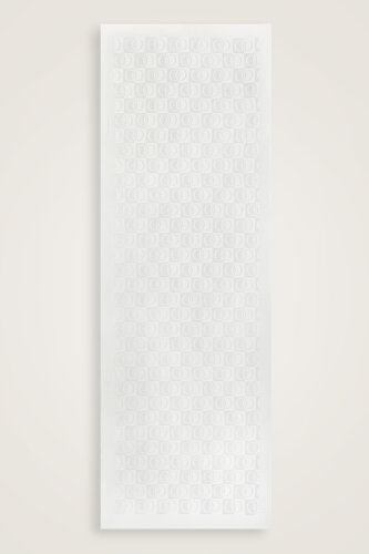 Checkerboard Pattern Naia Cotton Shawl White - 2