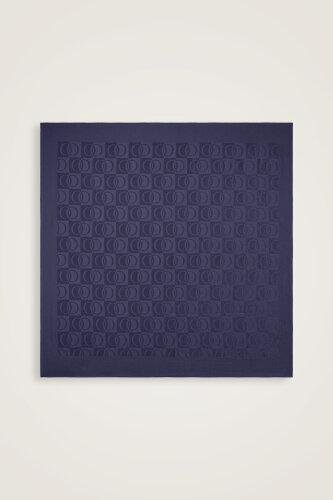 Checkerboard Pattern Navy Blue Naia Scarf 
