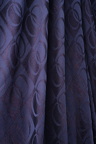 Checkerboard Pattern Navy Blue Naia Scarf - 4