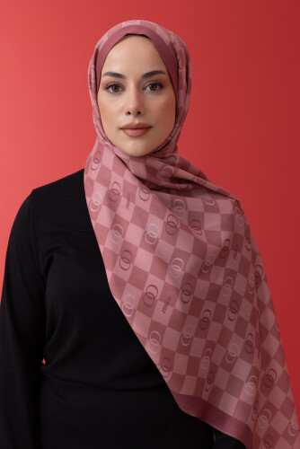 Checkers Logo Flush Viscose Shawl Pink 