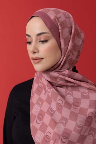 Checkers Logo Flush Viscose Shawl Pink - 3