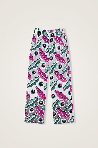 Children's Pink Fluffy Viscose Trousers - Imannoor