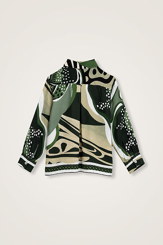 Children's Poppy Green Viscose Shirt - 3