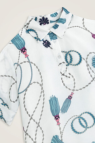 Children's Tassel Noor Blue Dress - Imannoor (1)
