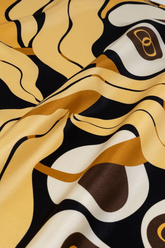 Chintemani Silk Scarf Mustard - 2