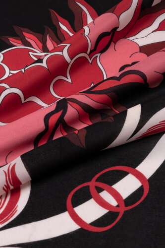 Çiçek Yolu Bordo İpek Elbise Şalı 70x210 - Imannoor (4)