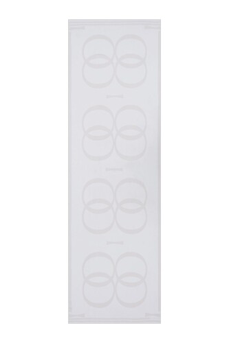 Çift O Logo Beyaz Modal Şal 70x210 - 1