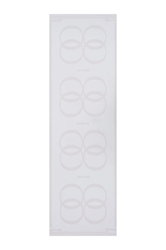 Çift O Logo Beyaz Modal Şal 70x210 - 1