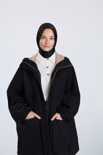 Çift Renk Siyah Mont - 1