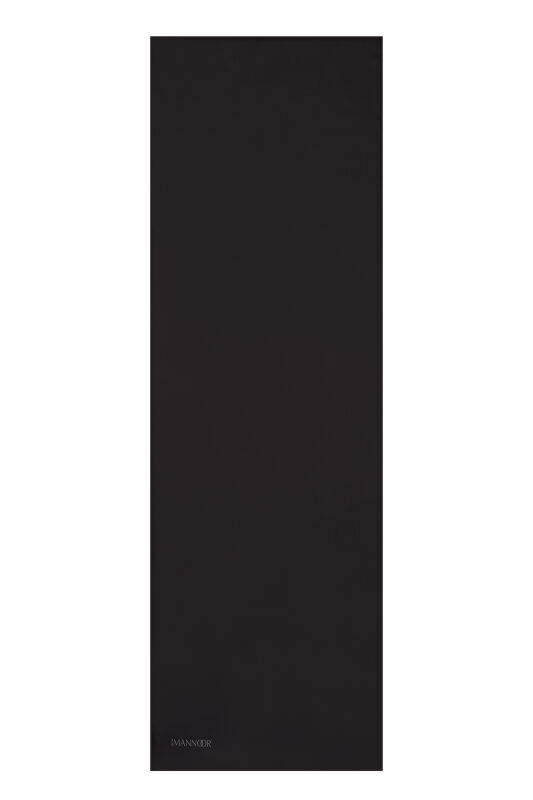 Çift Taraflı Siyah Mulberry İpek Şal 70x210 - 1