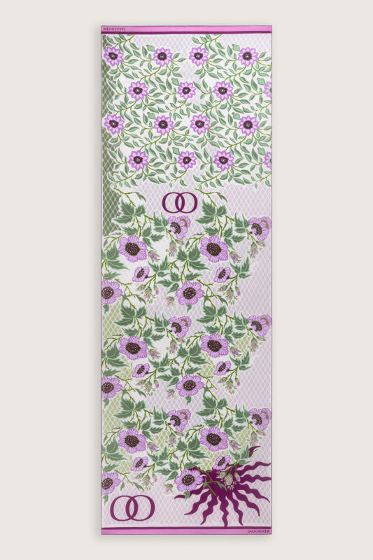 Çit Lila Floş Viskon Şal 70x210 - 2