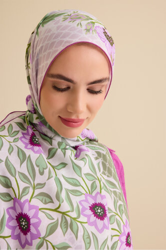 Çit Lila Floş Viskon Şal 70x210 - Imannoor (3)