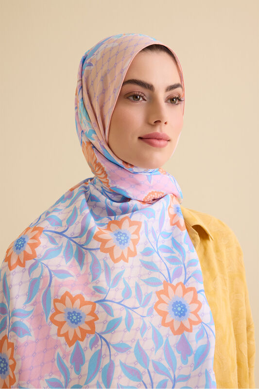 Çit Somon Floş Viskon Şal 70x210 - 5