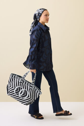 Çizgi Noor Gray Bag - 9